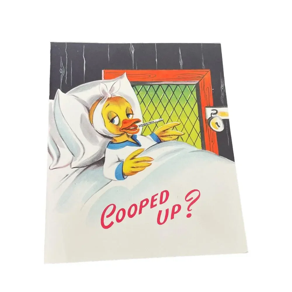 Vintage Pop Up Card Hit Parade Unused Greeting Card Get Well Illness Ephemera